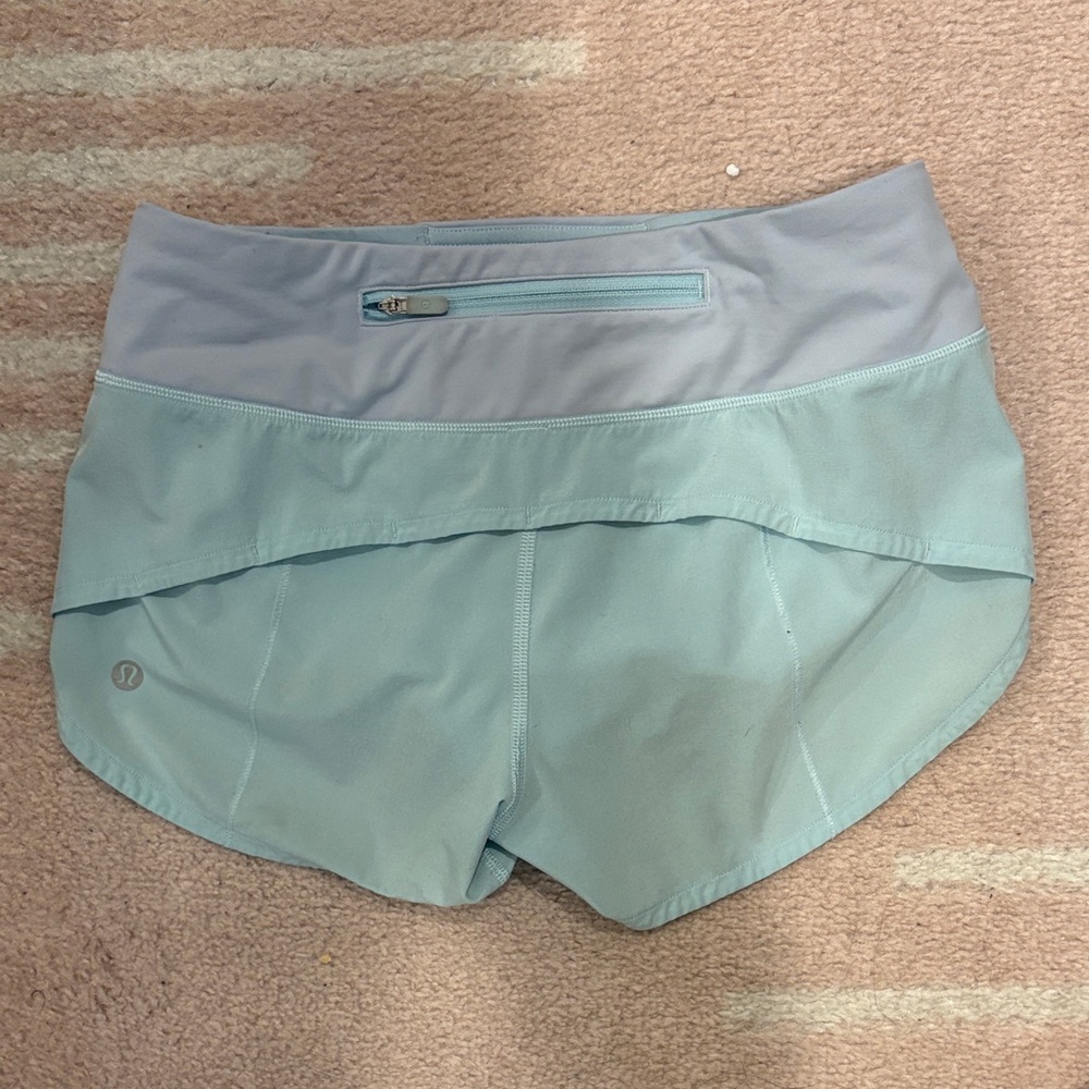 Lululemon Athletica Light Blue Athletic Shorts - Picture 2 of 4